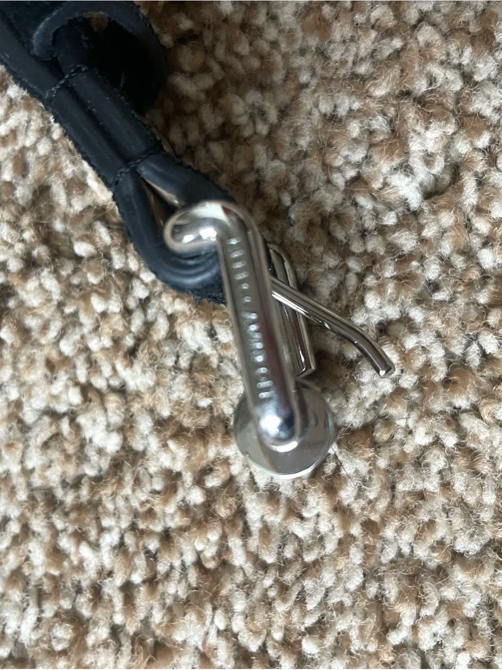 Rebecca Minkoff Black Suede Belt with Silver Chain Trim